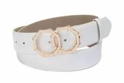 Inc International Concepts Double-Circle Bamboo-Buckle Belt In White Size XL