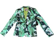 New with Tags  Cool Green Palmetto Print Blazer Size 8