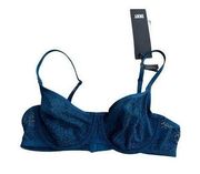 DKNY Blue Lace Bralette Bra Size 32B NEW