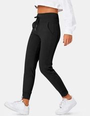 Halara  Woman's High Waisted Drawstring  Pocket Full Length Joggers Black SZ L