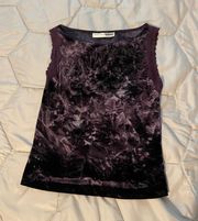 VINTAGE Purple Velvet Tank Top