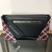 NWT Steve Madden black and gold wristlet wallet