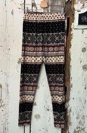 Agnes & Dora Fair isle Print Legging LARGE