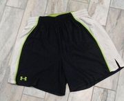 Under Armour  women's small loose fit Heatgear Black/White/Green shorts