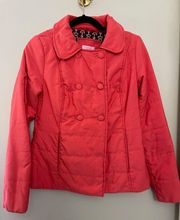 Lilly Pulitzer Coral Puffer Preppy Jacket Size 6‎