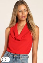 Lulus Red Cowl Neck Tank