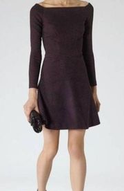 Reiss Tinsel Fit and Flare Dress in Berry NWT Sz. 6