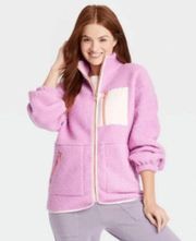 Universal Threads Women’s Purple Sherpa Jacket with pockets 