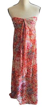 NWT- stunning red & orange maxi dress