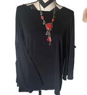 JACLYN SMITH | BLACK BOHO BEAUTY | OPEN SLEEVES WITH TIES AND FLARE OUT