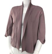 Donna Karan New York Womens Size L Open Front Cardigan Rib Knit