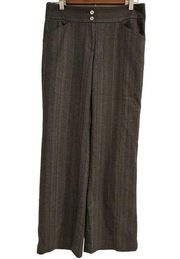 Michael Kors Wide Leg Pants Womens Size 6 Gray Low Rise Two Button Career