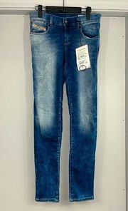 NWT Diesel Getlegg Slim-Skinny Low Waist Stretch Denim Jeans Size 26