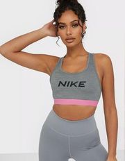 Nike  Racerback Swoosh Bra Grey and Pink EUC - Size XS