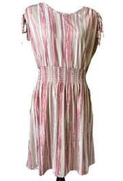 ROBERT Lewis Smocked Waist Summer Dress - Size 12