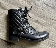 Quilted Combat Boots