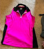 Slazenger pink & black golf top small