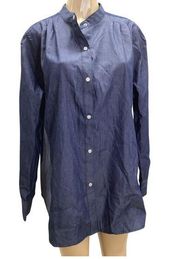 NY Collection Dark Denim Color Button Shirt Plus Size Size 1X New With Tags