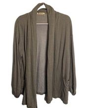 T By Alexander Wang Knitwear in Taupe waterfall cardigan