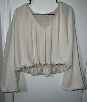 Bishop & Young Cream BUBBLE HEM TOP Small