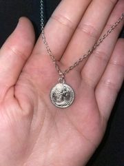 NWOT Pressed Coin Necklace in Silver