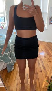 Black Tight Mini Skirt