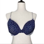 Jessica Simpson Size 38D Blue Floral Bra