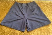 Style & Co Women's Black Pleated Front Chino Shorts High Rise ~ Size 14