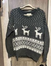 Ruby Moon Wool Blend Sweater Holiday Christmas Deer M