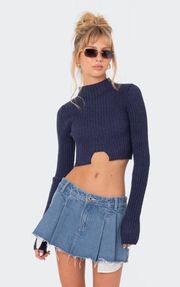 Cropped Long Sleeve Sweater