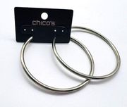 NWT Chico’s gold tone Hoop Large