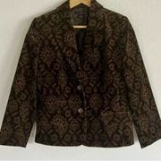 Willi Smith Vintage Floral Tapestry Corduroy Blazer