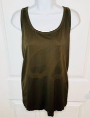 CRZ Yoga Moisture Wicking Athletic Racerback Tank Top Olive Green Size XL