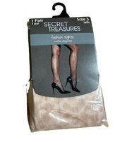 Nude Cheetah Print Tights Size 3 Large from Secret Treasures