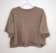 Cropped Tan T-Shirt