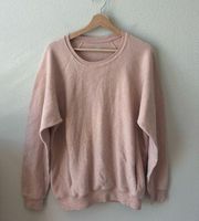 Alo yoga pink soft crewneck sweater