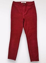 High Rise Skinny Pin Stripe Corduroy Jeans Size 7