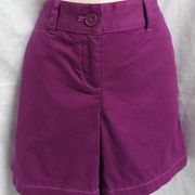 "ANN TAYLOR LOFT" PURPLE 6" INSEAM CASUAL WALKING DRESS CHINO SHORTS SIZE: 0 NWT