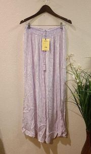 Lavender Palazzo Pants with Slits Size Large