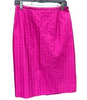 Vintage Dana Buchman slit hot pink skirt size 8