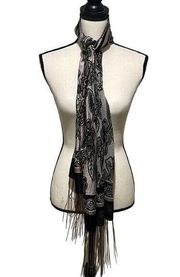 Floral fringes scarf