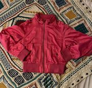 rue21 Hot Pink Cropped Bomber Jacket