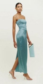 💕REFORMATION💕 Frankie Dress ~ Verdigris 8 NWT