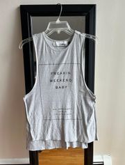 Lightweight Grey Speckled Tank Top