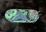 Vera Bradley Sunglasses Case  Shell Green Blue Purple Paisley Floral