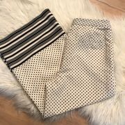 Carolina Belle Cropped Pants Size 2 Cream & Black