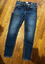 Hudson Krista Super Skinny Jeans Women's 28 Blue Denim 5-Pockets Regular Fit