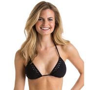 new  ⁂ Laser Cut Triangle Slider String Bikini Top ⁂ Black ⁂ S