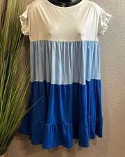 Tickled teal Boho style dress size small