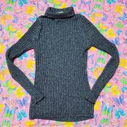 WOMENS GRAY TURTLE NECK BLOUSE SIZE XS